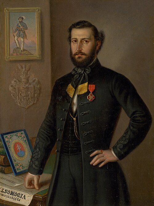 Štúdia k podobizni Jána Francisciho ako župana Liptovskej stolice, 1864, Peter Michael Bohun