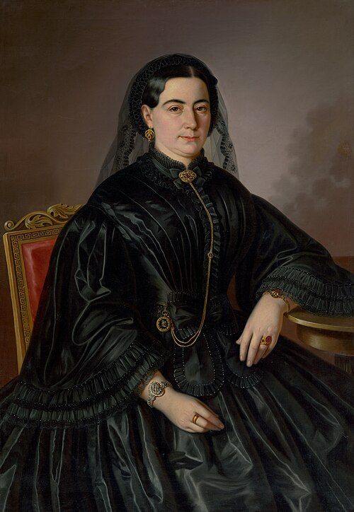 Podobizeň Rozálie Hammerschmiedovej rod. Eichmüllerovej, 1870, Peter Michael Bohun