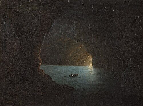 The Blue Grotto on Capri, 1861, Carl Friedrich Seiffert