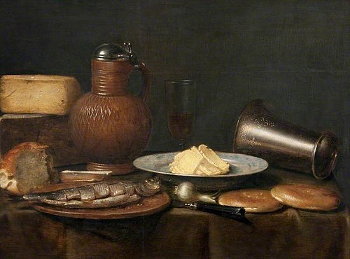 Still Life, a Breakfast Piece, 1660, Floris van Schooten