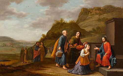 Christ and the woman of Samaria at the well, 1620, Floris van Schooten