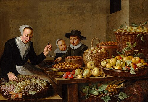 Stalle de fruits., 1630, Floris van Schooten