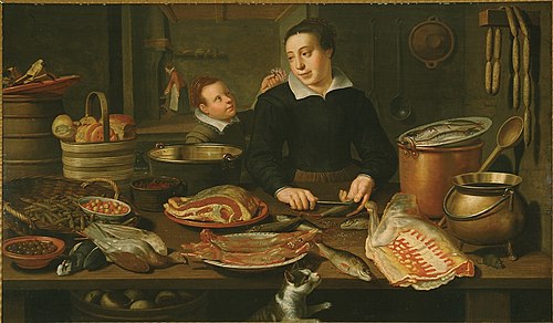 Scène de cuisine, 1628, Floris van Schooten