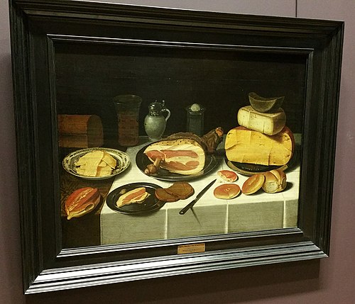 Nature morte au jambon, 1650, Floris van Schooten