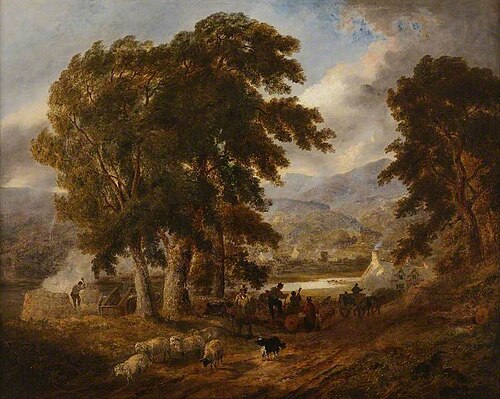 Lake near Dolgelly on the Barmouth Road, 1841, Joseph Murray Ince