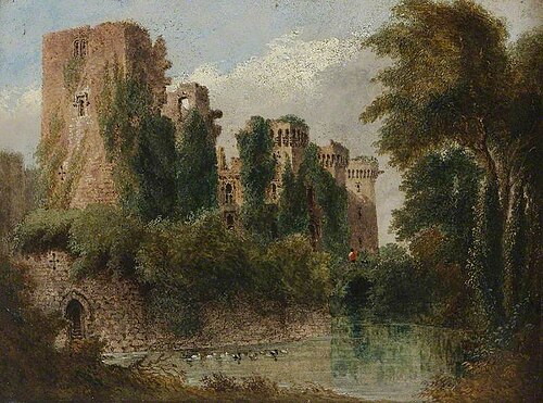 Raglan Castle, 1844, Joseph Murray Ince