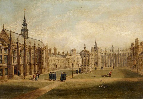 The Great Court of Trinity College, Cambridge, 1848, Joseph Murray Ince