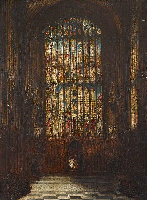 East Window of King's College Chapel, Cambridge, 1832, Joseph Murray Ince