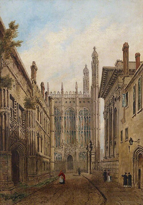 Old King's Gate, King's College Chapel, Cambridge, 1832, Joseph Murray Ince