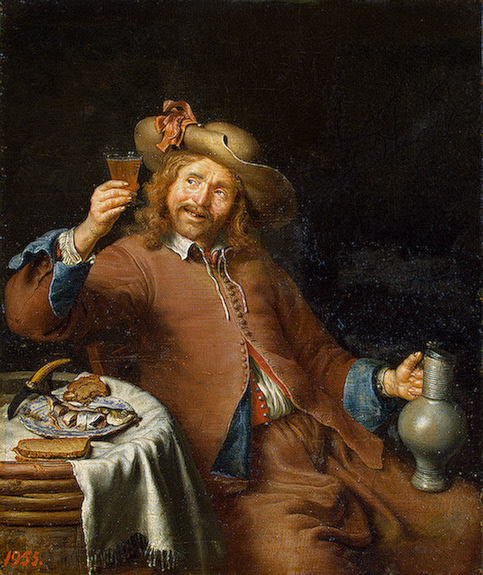 Breakfast of a Young Man, 1650, Pieter Cornelisz van Slingelan