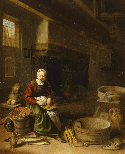 Kitchen Scene, 1648, Pieter Cornelisz van Slingelan