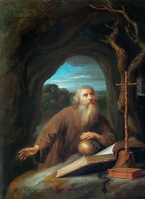 Saint Jérôme en prière dans une grotte, 1656, Pieter Cornelisz van Slingelan