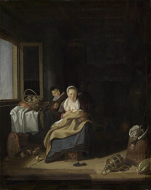 Nursing Mother, 1691, Pieter Cornelisz van Slingelan