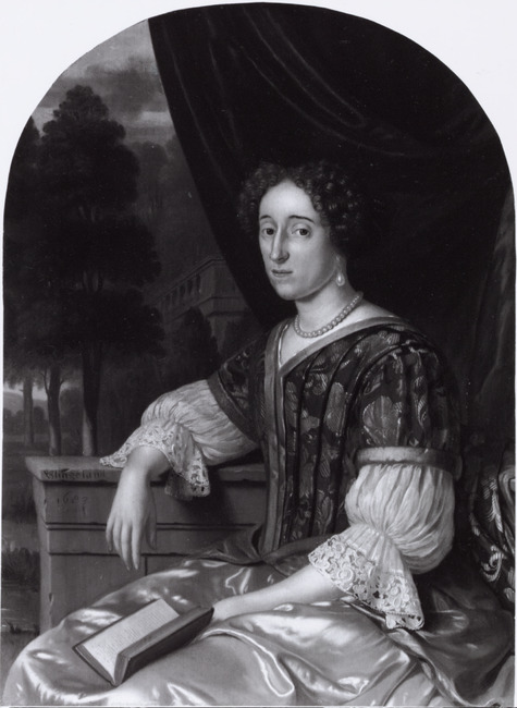 Portrait of a Lady in a Satin Gown, 1683, Pieter Cornelisz van Slingelan