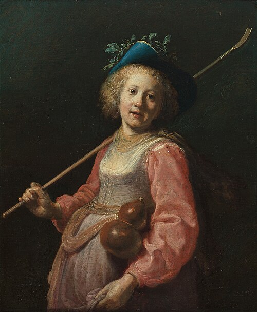 Girl as a shepherdess, 1632, Dirck van Santvoort