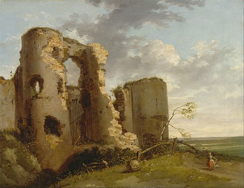 Porte occidentale du château de Pevensey, Sussex, 1773, John Hamilton Mortimer