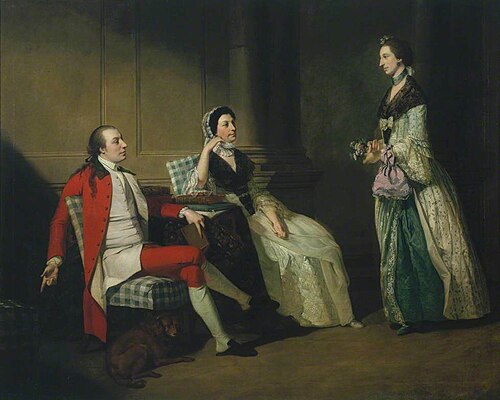 George Thompson, his Wife and (?) his Sister-in-Law, 1767, John Hamilton Mortimer