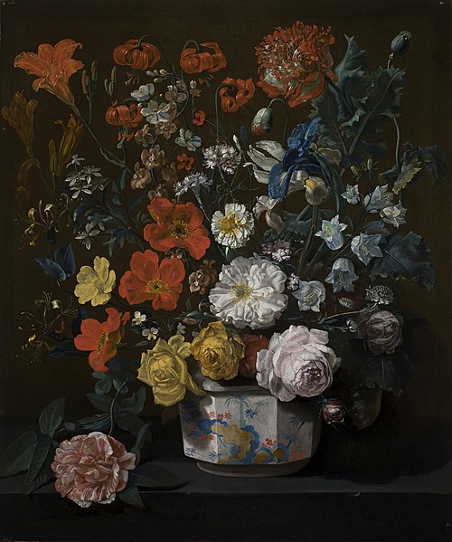 Flowers in a Chantilly Vase, 1760, Louis Tessier
