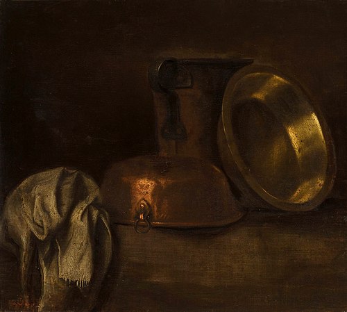 Nature morte aux pots en cuivre., 1676, Martin Dichtl