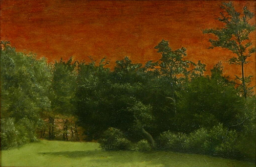 The edge of the woods at sunset., 1877, Carl Frederick Bartsch