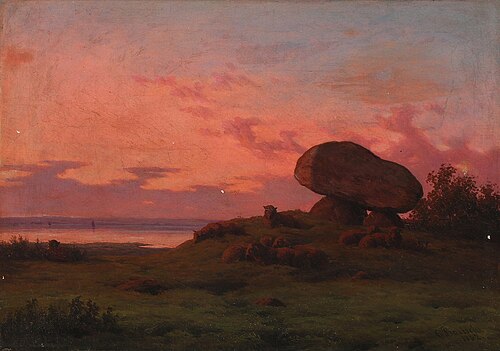 Sunset at a Dolmen, 1882, Carl Frederick Bartsch