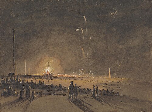A Fireworks Display, , James Wilson Carmichael