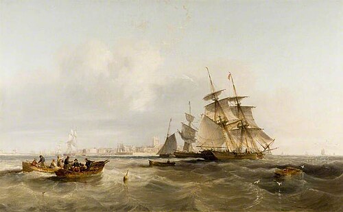 Old Hartlepool, 1835, James Wilson Carmichael