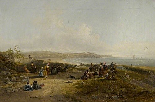 Cullercoats from Tynemouth, 1835, James Wilson Carmichael