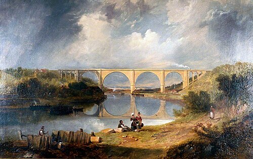 Victoria Bridge over the River Wear, 1838, James Wilson Carmichael