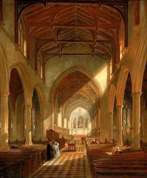 Interior of St Peter's Church, Newcastle upon Tyne, , James Wilson Carmichael