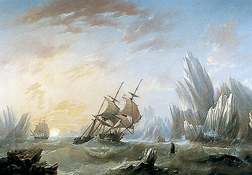 Whale Fishing in a Polar Sea, 1845, James Wilson Carmichael