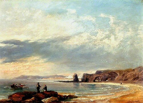 Marsden Rocks, Sunderland, 1847, James Wilson Carmichael