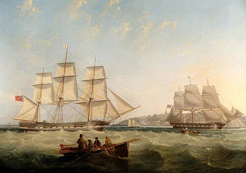 Shipping off Ryde, 1854, James Wilson Carmichael