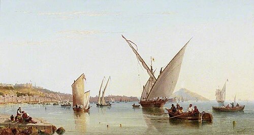 Shipping in the Bay of Naples, 1854, James Wilson Carmichael