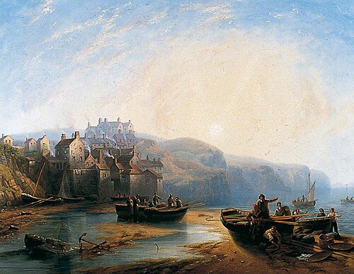 Robin Hood's Bay, Yorkshire, 1856, James Wilson Carmichael