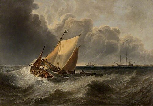 Seascape, Recollection of Turner, 1857, James Wilson Carmichael
