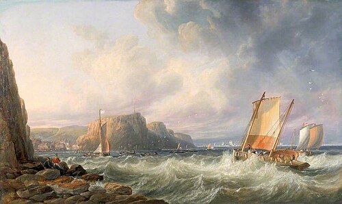 Off the Yorkshire Coast, Staithes, 1861, James Wilson Carmichael