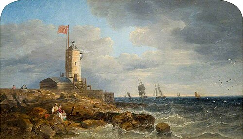 Sunderland Pier, 1862, James Wilson Carmichael