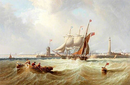 Sunderland Harbour, 1864, James Wilson Carmichael