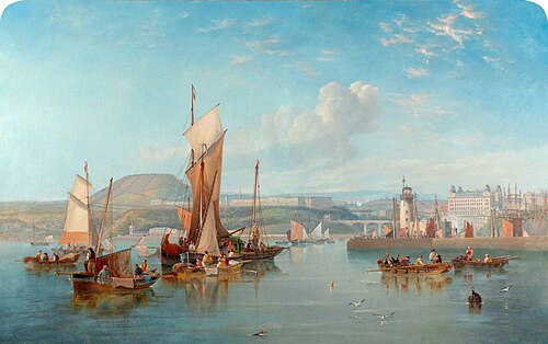 Scarborough from the Sea, 1867, James Wilson Carmichael