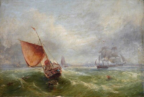 Shipping off Maryport, , James Wilson Carmichael