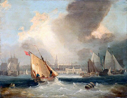 Shipping off George's Baths, Liverpool, , James Wilson Carmichael