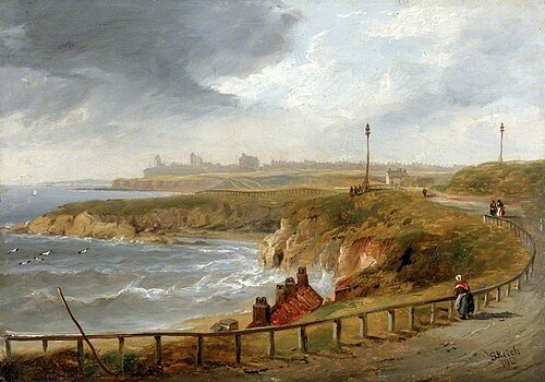 Tynemouth from Cullercoats, , James Wilson Carmichael