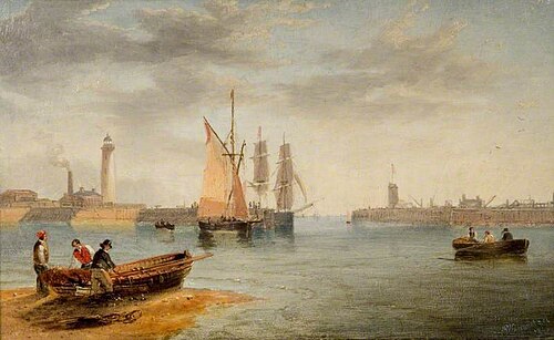 Sunderland Harbour, 1866, , James Wilson Carmichael