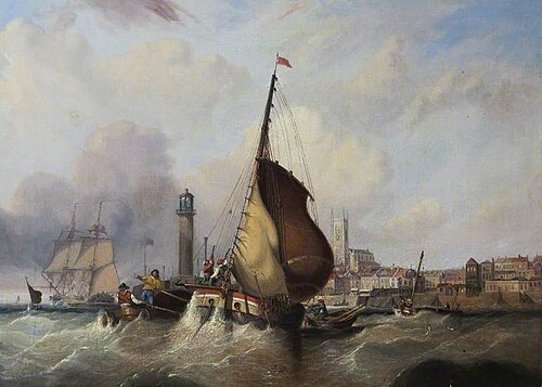 Margate Harbour, Kent, , James Wilson Carmichael
