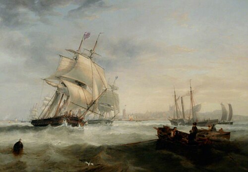 Shipping off Hartlepool, Tees Valley, , James Wilson Carmichael