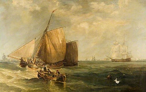 Wind Freshening off Hull, , James Wilson Carmichael