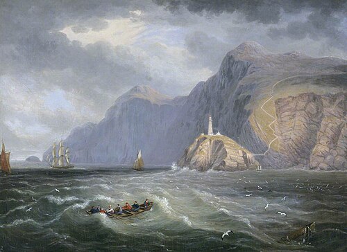 South Stack Rock, Holyhead, , James Wilson Carmichael