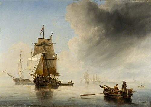 Shipping in a Calm, , James Wilson Carmichael
