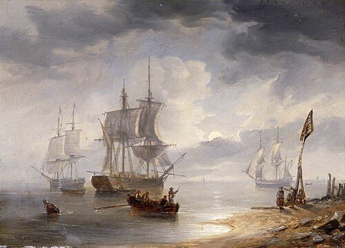 At Anchor, , James Wilson Carmichael